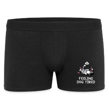 Propriétaire de Boston Terrier Bostie fatigué - Boxer Homme - noir - Devant