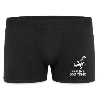 Propriétaire de Boston Terrier Bostie fatigué - Boxer Homme - noir - Devant