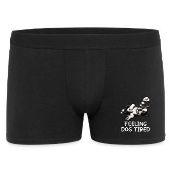 Propriétaire de Boston Terrier Bostie fatigué - Boxer Homme - noir - Devant