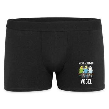 Mehr als einen Vogel Wellensittich Wellensittiche - Männer Boxer Shorts - Schwarz - Vorne