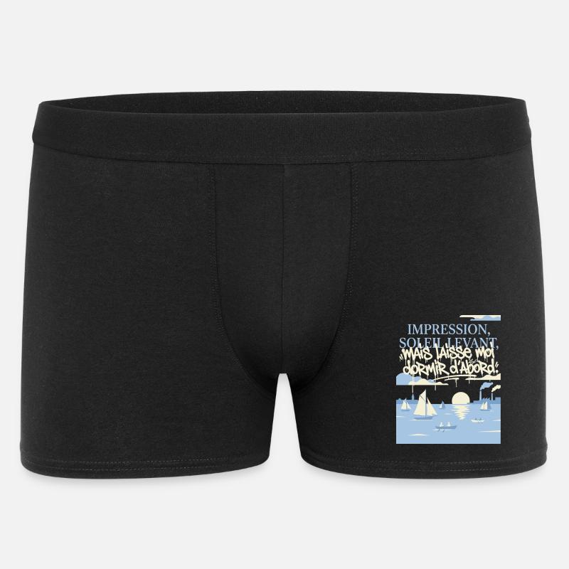 Impression, Sommeil Levant : Art Fatigué - Männer Boxer Shorts - Schwarz