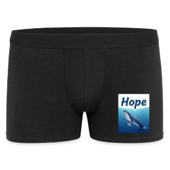 Baleine sous-marine Hope - Boxer Homme - noir - Devant