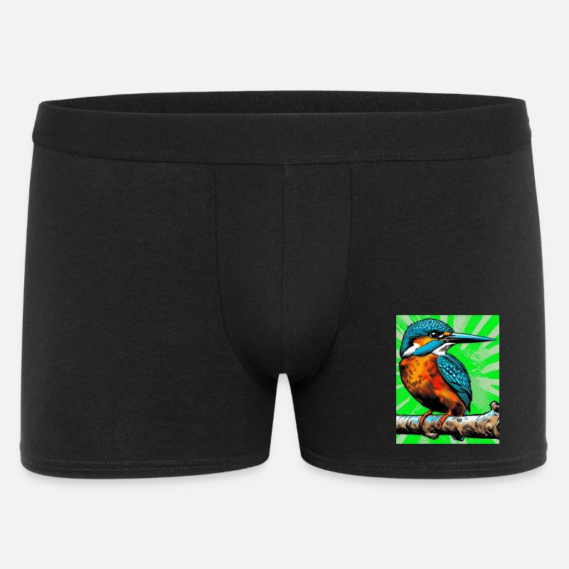 Eisvogel - Männer Boxer Shorts - Schwarz