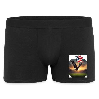 Patriotic eagle in stadium - Men's Boxer Shorts - black - Front