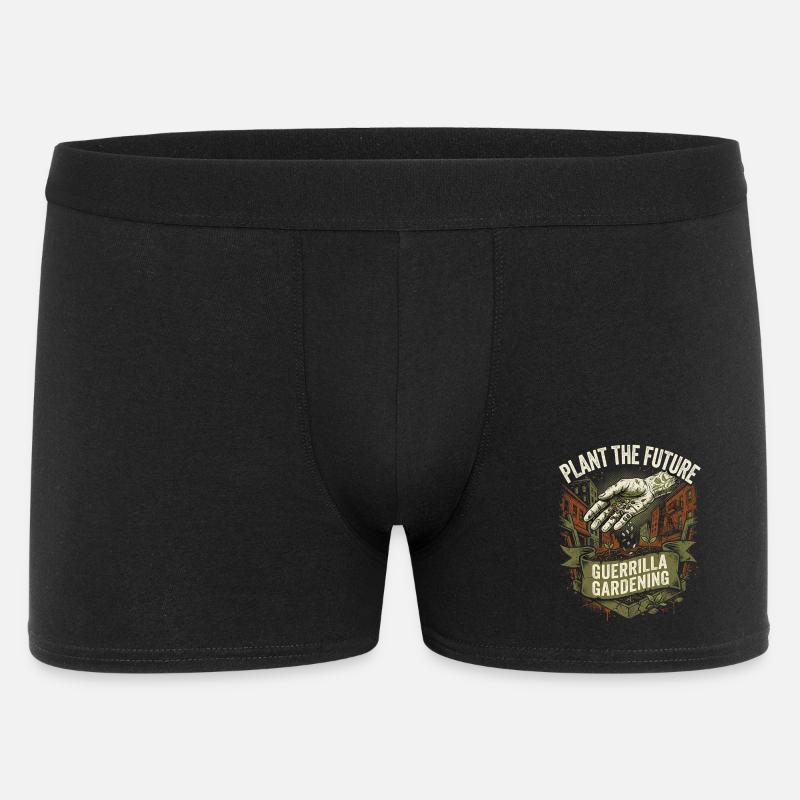 Guerrilla Gardening For Future - Männer Boxer Shorts - Schwarz