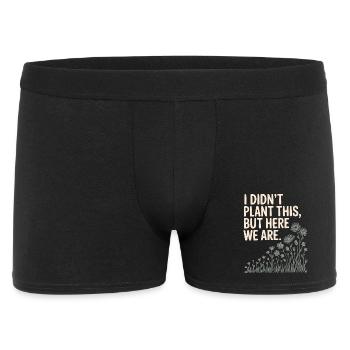 Plant Humor Quote Graphic - Men's Boxer Shorts - black - Front