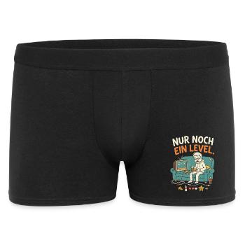 Retro Gamer Sofa Nur noch ein Level - Männer Boxer Shorts - Schwarz - Vorne