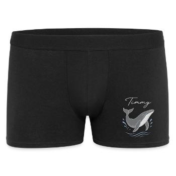 Timmy Wal Aquarell Meerliebe Shirt - Männer Boxer Shorts - Schwarz - Vorne