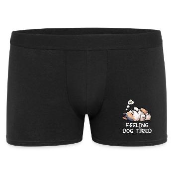 Se sentir fatigué par le chien, propriétaire de Collie Collie Colliehung, - Boxer Homme - noir - Devant