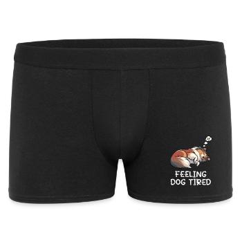 Se sentir fatigué par le chien, propriétaire de Collie Collie Colliehung, - Boxer Homme - noir - Devant
