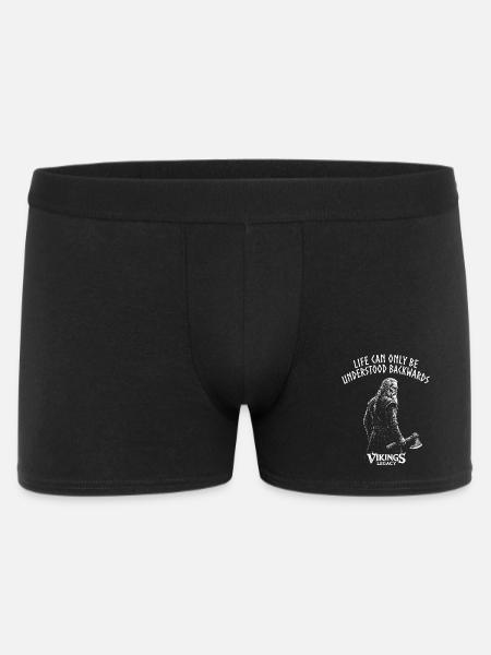 Life can only be understood backwards - Men's Boxer Shorts - black