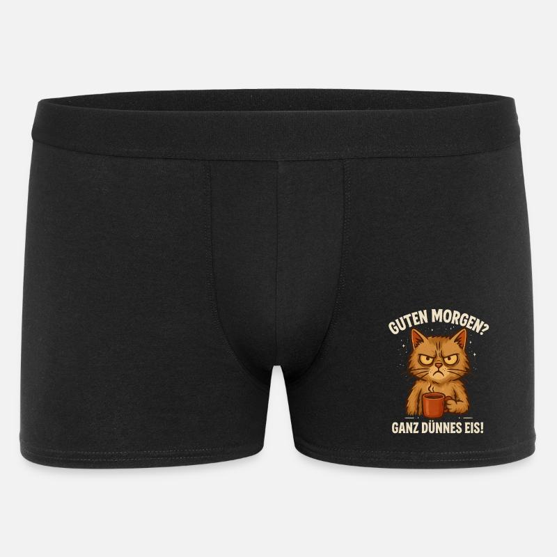 Nen Scheiss Muss Ich Katze - Männer Boxer Shorts - Schwarz
