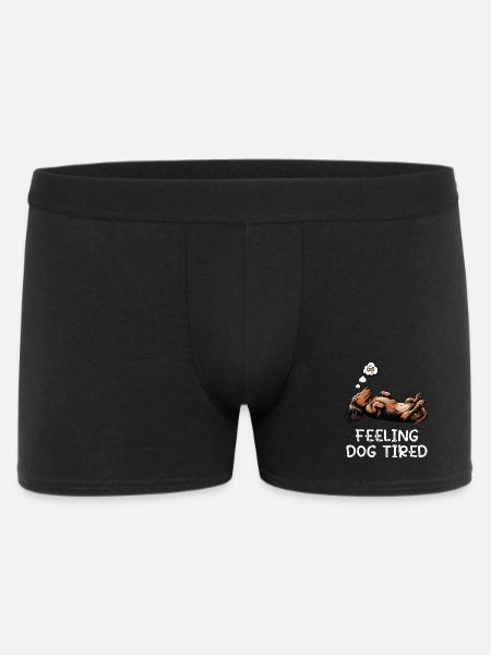 Se sentir fatigué par chien Teckel - Boxer Homme - noir