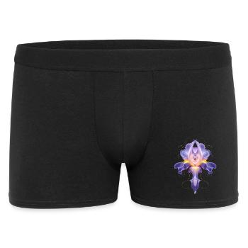 Décor floral lumineux abstrait de la fleur d’iris - Boxer Homme - noir - Devant