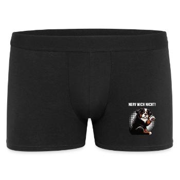 Nerv Mich Nicht Berner Sennenhund Sennenhunde  - Männer Boxer Shorts - Schwarz - Vorne