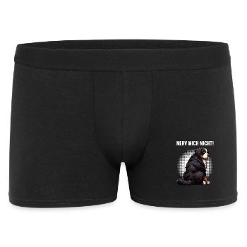 Nerv Mich Nicht Berner Sennenhund Sennenhunde  - Männer Boxer Shorts - Schwarz - Vorne