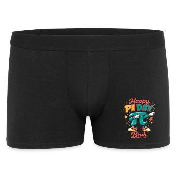 Bonne journée Pi, mec, dabbing, mathématiques Pi, dit rétro - Boxer Homme - noir - Devant