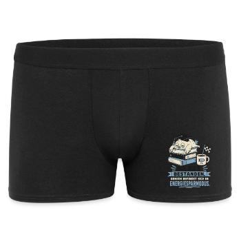 Gehirn im Energiesparmodus - Männer Boxer Shorts - Schwarz - Vorne