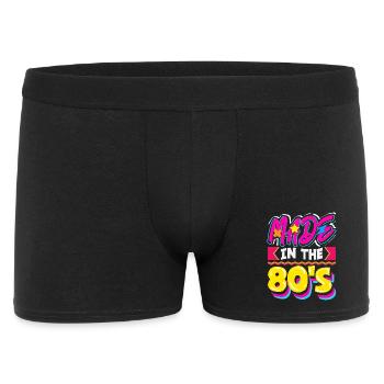 Retro Back to the 80s Vintage Design - Männer Boxer Shorts - Schwarz - Vorne