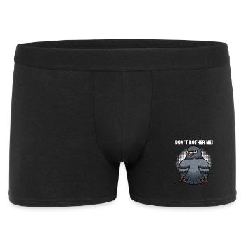 Don't Bother Me Taube Tauben Taubenliebhaber  - Männer Boxer Shorts - Schwarz - Vorne