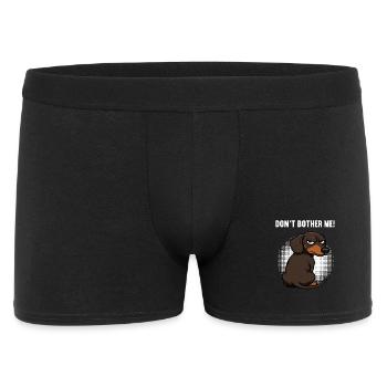 Don't Bother Me Dackel Dackelbesitzer Dackelhalter - Männer Boxer Shorts - Schwarz - Vorne