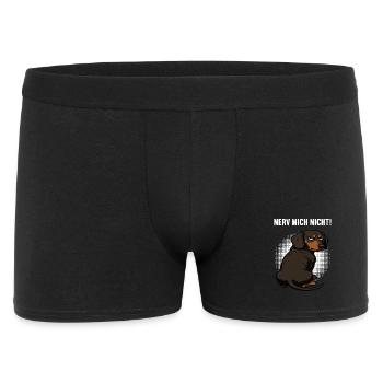 Nerv Mich Nicht Dackel Dackelbesitzer Dackelhalter - Männer Boxer Shorts - Schwarz - Vorne