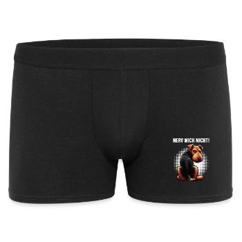 Nerv Mich Nicht Airedale Terrier Airedaleliebhaber - Männer Boxer Shorts - Schwarz - Vorne