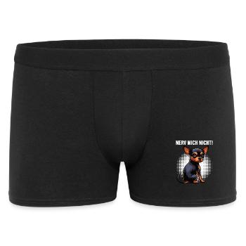 Nerv Mich Nicht Zwergpinscher Pinscher Minpin - Männer Boxer Shorts - Schwarz - Vorne