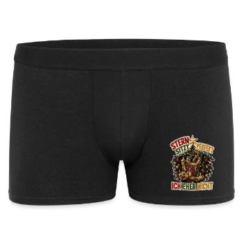 Stern sitzt perfekt - Männer Boxer Shorts - Schwarz - Vorne