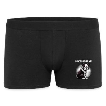 Don't Bother Me Boston Terrier Boston terrier dog - Men's Boxer Shorts - black - Front
