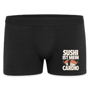 Sushi Ist Mein Cardio Kawaii - Männer Boxer Shorts - Schwarz - Vorne