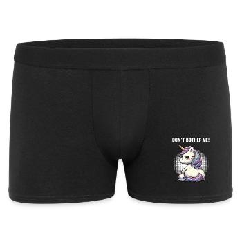 Don't Bother Me Einhorn Einhörner Einhornfan  - Männer Boxer Shorts - Schwarz - Vorne