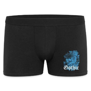 Crâne gothique avec des roses - Boxer Homme - noir - Devant