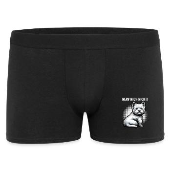 Nerv Mich Nicht West highland terrier Westie  - Männer Boxer Shorts - Schwarz - Vorne