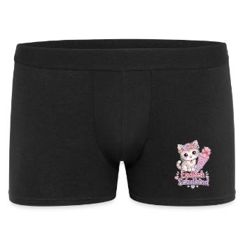 Endlich Schulkind Katze Schultüte - Männer Boxer Shorts - Schwarz - Vorne