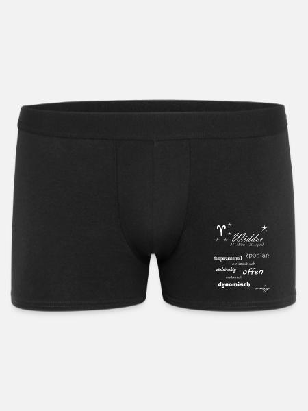 Widder_Sternzeichen - Männer Boxer Shorts - Schwarz