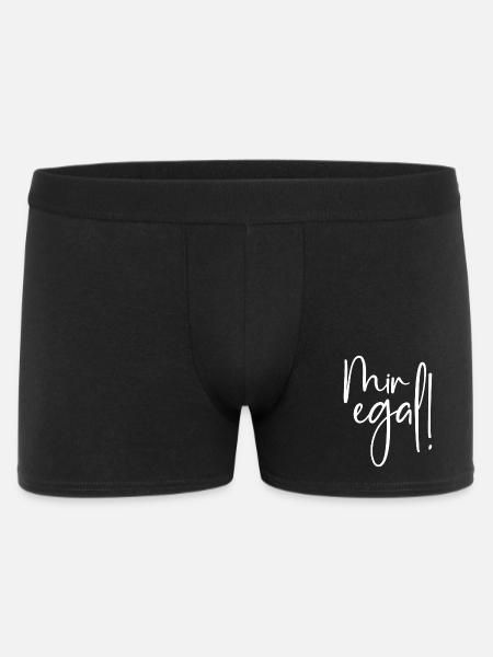 Mir egal - Männer Boxer Shorts - Schwarz