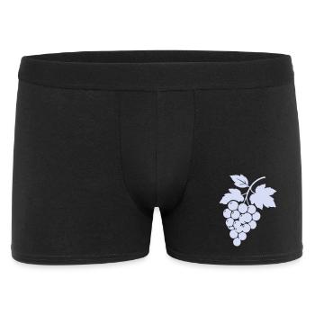 Trauben-Silhouette im Flieder - Männer Boxer Shorts - Schwarz - Vorne