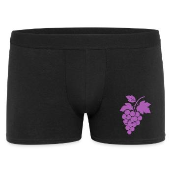 Purpurne Trauben Silhouette - Männer Boxer Shorts - Schwarz - Vorne