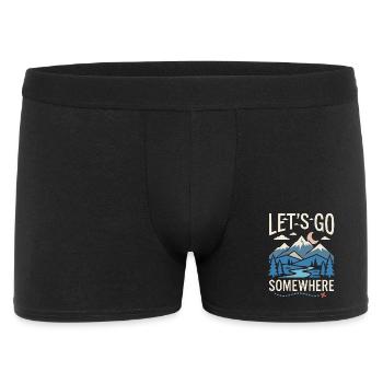Randonnée - Aventure en plein air - Allons quelque part - Boxer Homme - noir - Devant