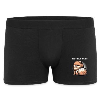 Nerv Mich Nicht Zwergspitz Zwergspitze Spitzhund  - Männer Boxer Shorts - Schwarz - Vorne