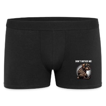 Ne me dérange pas, teckel aux cheveux forts Teckel Teneur de teckel - Boxer Homme - noir - Devant