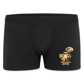 J’ai besoin de 6 mois de vacances, deux fois par an – Cool Cat - Boxer Homme - noir - Devant