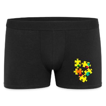 Colorful Puzzle Piece Collage - Men's Boxer Shorts - black - Front