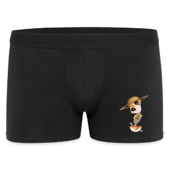 Surreal Cosmic Face & Saturn Collage - Men's Boxer Shorts - black - Front