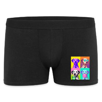 Hunde Dalmatiner Hund - Männer Boxer Shorts - Schwarz - Vorne
