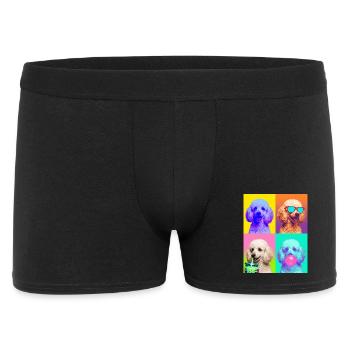 Hunde Pudel Hund - Männer Boxer Shorts - Schwarz - Vorne