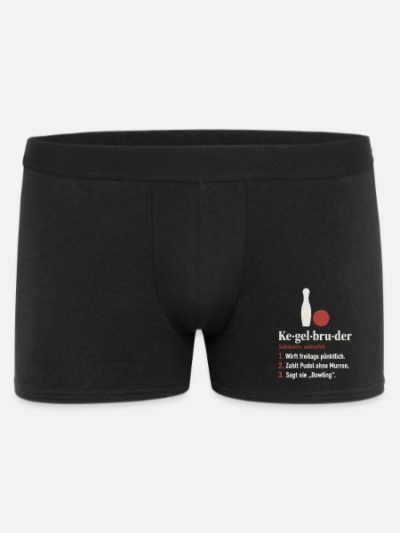 Kegelbruder Definition – lustiges Kegeln Shirt - Männer Boxer Shorts - Schwarz
