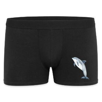Großer Tümmler - Tümmler - Grand Dauphins - Männer Boxer Shorts - Schwarz - Vorne