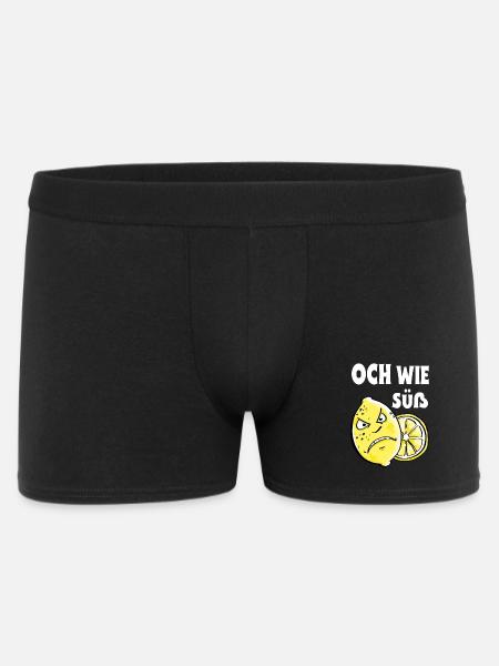 Och wie süß - Zitrone - Sauer - Männer Boxer Shorts - Schwarz
